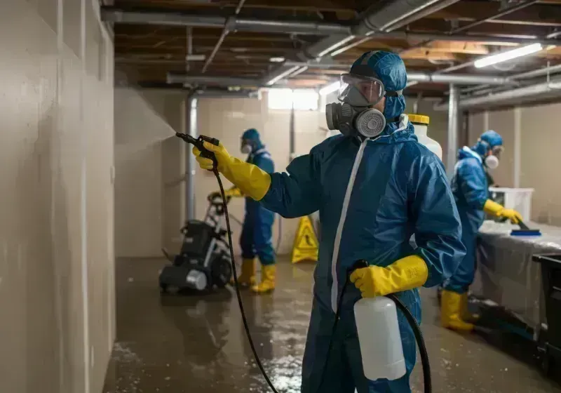 Basement Sanitization and Antimicrobial Treatment process in Bergenfield, NJ